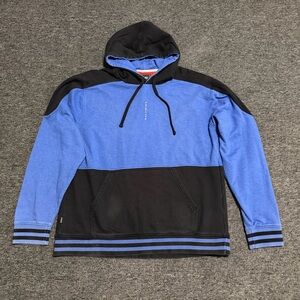 Primitive Two-Tone Blue and Black Pullover Hoodie in Men's XL